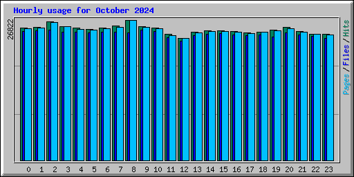 Hourly usage for October 2024